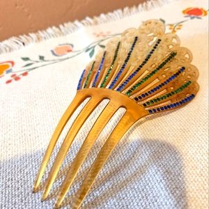 Vintage Art Deco Hair Fan Comb